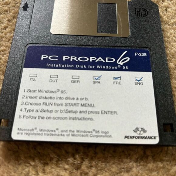 PC PROPAD 6 Installation Disk For Windows 95 P-228 - Picture 2 of 3
